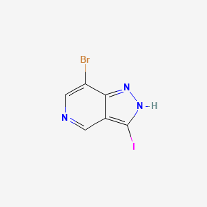 molecular formula C6H3BrIN3 B1145865 7-溴-3-碘-1H-吡唑并[4,3-c]吡啶 CAS No. 1357946-27-0
