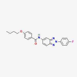 molecular formula C23H21FN4O2 B11458704 4-butoxy-N-[2-(4-fluorophenyl)-2H-benzotriazol-5-yl]benzamide 