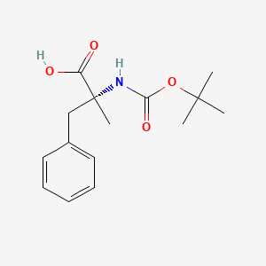 molecular formula C₁₅H₂₁NO₄ B1145872 (R)-2-((叔丁氧羰基)氨基)-2-甲基-3-苯基丙酸 CAS No. 53940-88-8