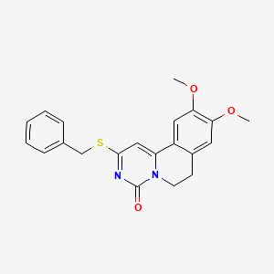 2-(benzylsulfanyl)-9,10-dimethoxy-6,7-dihydro-4H-pyrimido[6,1-a]isoquinolin-4-one