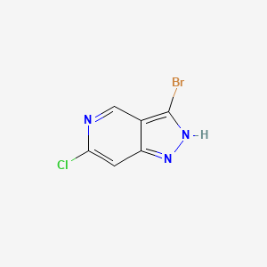 B1145876 3-Bromo-6-chloro-1H-pyrazolo[4,3-c]pyridine CAS No. 1357945-13-1