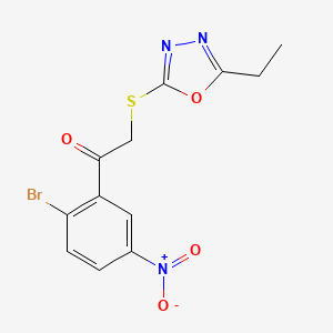 1-(2-Bromo-5-nitrophenyl)-2-[(5-ethyl-1,3,4-oxadiazol-2-yl)sulfanyl]ethanone