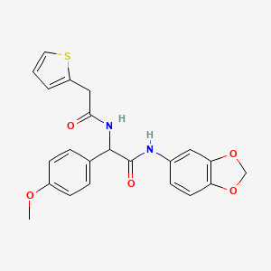 N-(1,3-benzodioxol-5-yl)-2-(4-methoxyphenyl)-2-[(thiophen-2-ylacetyl)amino]acetamide