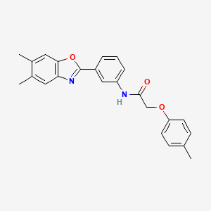 N-[3-(5,6-dimethyl-1,3-benzoxazol-2-yl)phenyl]-2-(4-methylphenoxy)acetamide