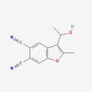 3-(1-Hydroxyethyl)-2-methyl-1-benzofuran-5,6-dicarbonitrile