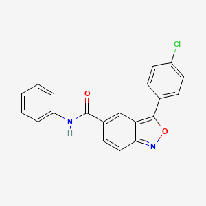 molecular formula C21H15ClN2O2 B11458853 3-(4-chlorophenyl)-N-(3-methylphenyl)-2,1-benzoxazole-5-carboxamide 