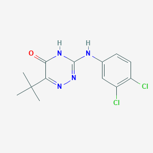 molecular formula C13H14Cl2N4O B11458862 6-Tert-butyl-3-[(3,4-dichlorophenyl)amino]-1,2,4-triazin-5-ol 