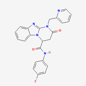 N-(4-fluorophenyl)-2-oxo-1-(pyridin-2-ylmethyl)-1,2,3,4-tetrahydropyrimido[1,2-a]benzimidazole-4-carboxamide