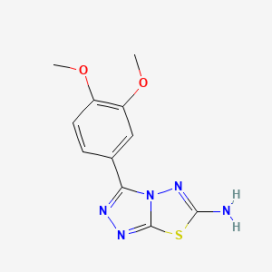 molecular formula C11H11N5O2S B11458893 3-(3,4-Dimethoxyphenyl)-[1,2,4]triazolo[3,4-b][1,3,4]thiadiazol-6-amine 