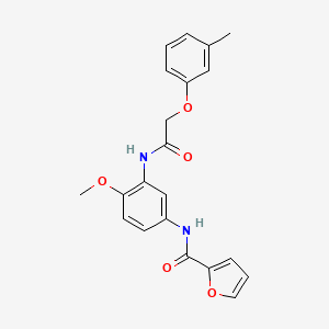 N-(4-methoxy-3-{[(3-methylphenoxy)acetyl]amino}phenyl)furan-2-carboxamide