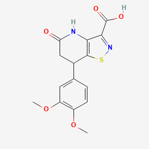 7-(3,4-Dimethoxyphenyl)-5-oxo-4,5,6,7-tetrahydro[1,2]thiazolo[4,5-b]pyridine-3-carboxylic acid