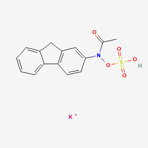 B1145895 N-Acetyl-N-9H-fluoren-2-yl-hydroxylamine-O-sulfonicAcidPotassiumSalt CAS No. 74925-71-6