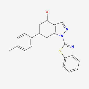 1-(1,3-benzothiazol-2-yl)-6-(4-methylphenyl)-1,5,6,7-tetrahydro-4H-indazol-4-one