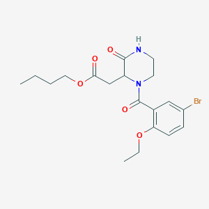 Butyl {1-[(5-bromo-2-ethoxyphenyl)carbonyl]-3-oxopiperazin-2-yl}acetate