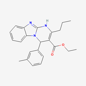 Ethyl 4-(3-methylphenyl)-2-propyl-1,4-dihydropyrimido[1,2-a]benzimidazole-3-carboxylate