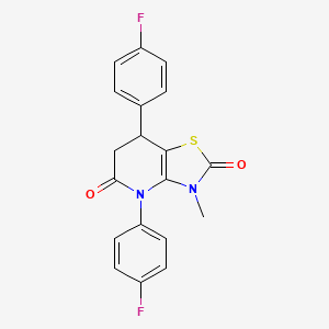 4,7-bis(4-fluorophenyl)-3-methyl-6,7-dihydro[1,3]thiazolo[4,5-b]pyridine-2,5(3H,4H)-dione