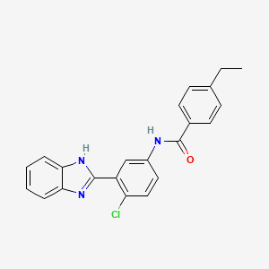 N-[3-(1H-benzimidazol-2-yl)-4-chlorophenyl]-4-ethylbenzamide