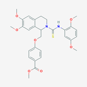 Methyl 4-({2-[(2,5-dimethoxyphenyl)carbamothioyl]-6,7-dimethoxy-1,2,3,4-tetrahydroisoquinolin-1-YL}methoxy)benzoate