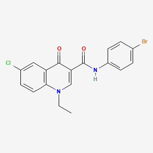 N-(4-bromophenyl)-6-chloro-1-ethyl-4-oxo-1,4-dihydroquinoline-3-carboxamide