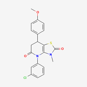 4-(3-chlorophenyl)-7-(4-methoxyphenyl)-3-methyl-6,7-dihydro[1,3]thiazolo[4,5-b]pyridine-2,5(3H,4H)-dione