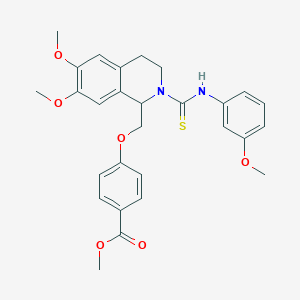 Methyl 4-({6,7-dimethoxy-2-[(3-methoxyphenyl)carbamothioyl]-1,2,3,4-tetrahydroisoquinolin-1-YL}methoxy)benzoate