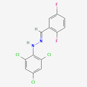 1-[(2,5-Difluorophenyl)methylidene]-2-(2,4,6-trichlorophenyl)hydrazine