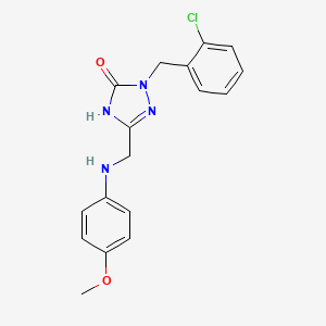 2-(2-chlorobenzyl)-5-{[(4-methoxyphenyl)amino]methyl}-1,2-dihydro-3H-1,2,4-triazol-3-one