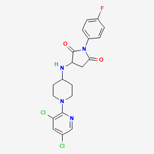 3-{[1-(3,5-Dichloropyridin-2-yl)piperidin-4-yl]amino}-1-(4-fluorophenyl)pyrrolidine-2,5-dione