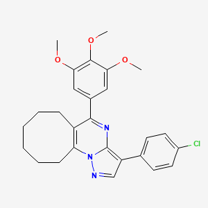 3-(4-Chlorophenyl)-5-(3,4,5-trimethoxyphenyl)-6,7,8,9,10,11-hexahydrocycloocta[e]pyrazolo[1,5-a]pyrimidine