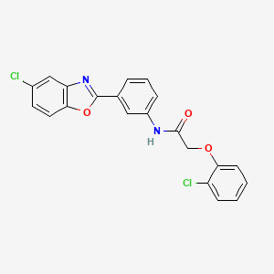 N-[3-(5-chloro-1,3-benzoxazol-2-yl)phenyl]-2-(2-chlorophenoxy)acetamide