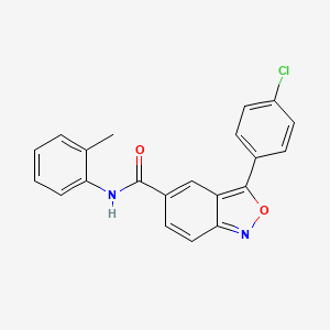 3-(4-chlorophenyl)-N-(2-methylphenyl)-2,1-benzoxazole-5-carboxamide