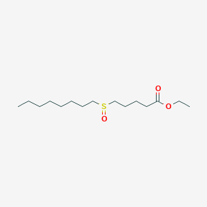 Ethyl 5-(octane-1-sulfinyl)pentanoate