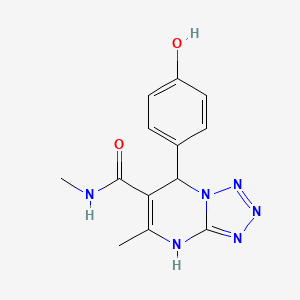 7-(4-Hydroxyphenyl)-N,5-dimethyl-4H,7H-[1,2,3,4]tetrazolo[1,5-a]pyrimidine-6-carboxamide