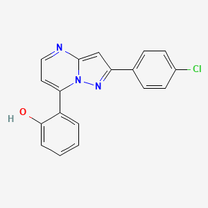 2-[2-(4-Chlorophenyl)pyrazolo[1,5-a]pyrimidin-7-yl]phenol