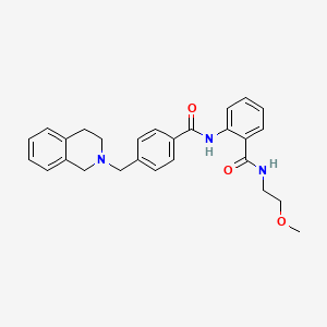 2-({[4-(3,4-dihydroisoquinolin-2(1H)-ylmethyl)phenyl]carbonyl}amino)-N-(2-methoxyethyl)benzamide