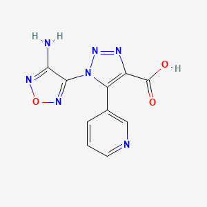 molecular formula C10H7N7O3 B11459260 1-(4-amino-1,2,5-oxadiazol-3-yl)-5-(pyridin-3-yl)-1H-1,2,3-triazole-4-carboxylic acid 