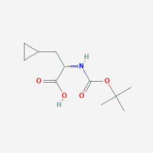 molecular formula C₂₃H₄₂N₂O₄ B1145927 (S)-2-((tert-Butoxycarbonyl)amino)-3-cyclopropylpropanoic acid CAS No. 89483-06-7