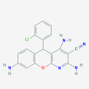 2,4,8-triamino-5-(2-chlorophenyl)-5H-chromeno[2,3-b]pyridine-3-carbonitrile