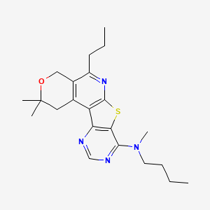 N-butyl-N,4,4-trimethyl-8-propyl-5-oxa-11-thia-9,14,16-triazatetracyclo[8.7.0.02,7.012,17]heptadeca-1(10),2(7),8,12(17),13,15-hexaen-13-amine