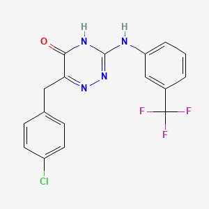 6-(4-chlorobenzyl)-3-{[3-(trifluoromethyl)phenyl]amino}-1,2,4-triazin-5(4H)-one