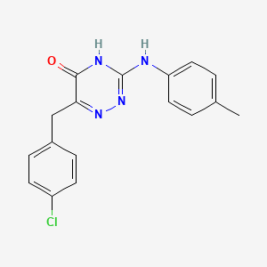 6-(4-Chlorobenzyl)-3-[(4-methylphenyl)amino]-1,2,4-triazin-5-ol