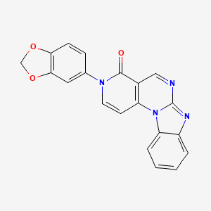 5-(1,3-benzodioxol-5-yl)-1,5,9,11-tetrazatetracyclo[8.7.0.02,7.012,17]heptadeca-2(7),3,8,10,12,14,16-heptaen-6-one