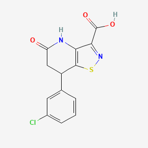 7-(3-Chlorophenyl)-5-hydroxy-6,7-dihydro[1,2]thiazolo[4,5-b]pyridine-3-carboxylic acid