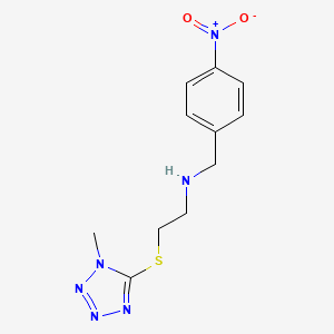 2-[(1-methyl-1H-tetrazol-5-yl)sulfanyl]-N-(4-nitrobenzyl)ethanamine