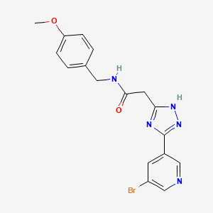 2-[5-(5-bromopyridin-3-yl)-1H-1,2,4-triazol-3-yl]-N-(4-methoxybenzyl)acetamide