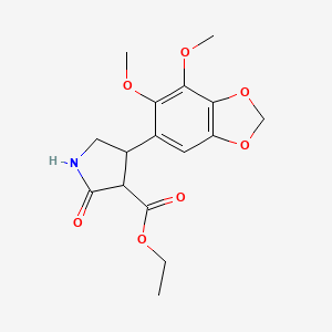 Ethyl 4-(6,7-dimethoxy-2H-1,3-benzodioxol-5-yl)-2-oxopyrrolidine-3-carboxylate