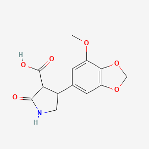 4-(7-Methoxy-1,3-benzodioxol-5-yl)-2-oxopyrrolidine-3-carboxylic acid