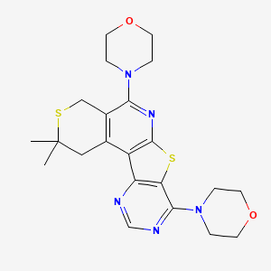 2,2-Dimethyl-5,8-di-morpholin-4-yl-1,4-dihydro-2H-3,7-dithia-6,9,11-triaza-benzo[c]fluorene