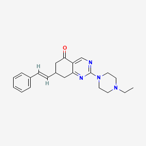 2-(4-ethylpiperazin-1-yl)-7-[(E)-2-phenylethenyl]-7,8-dihydroquinazolin-5(6H)-one