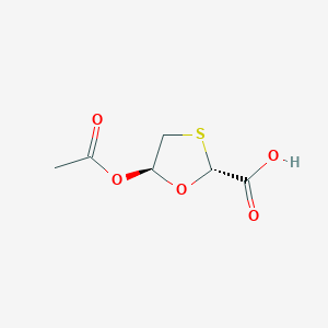 molecular formula C6H8O5S B1145939 反式-5-乙酰氧基-1,3-氧硫杂环戊烷-2-羧酸 CAS No. 147027-05-2